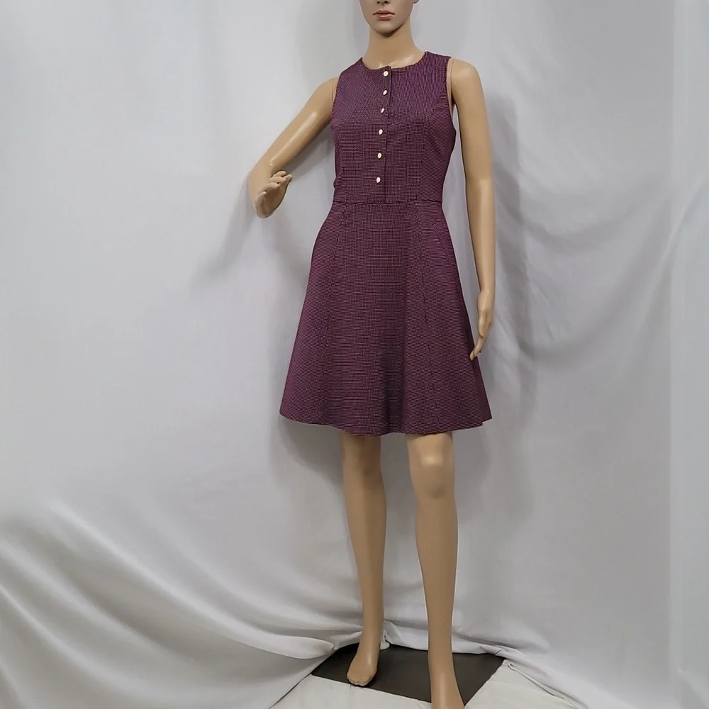 Gal Meets Glam Polka-dot Meg Jacquard Sleeveless Dress